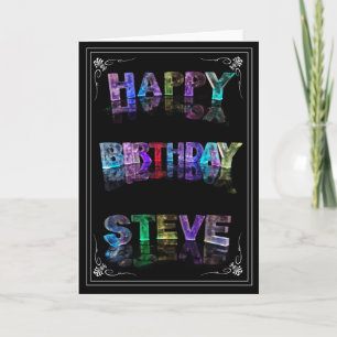 Steve - Nom en lumière carte de voeux (Photo)