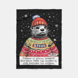 Steve Otter Anstatt dieses Jahr Geschenke zu mache Fleecedecke