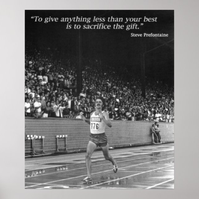 Steve Prefontaine Zitat Poster (Vorne)