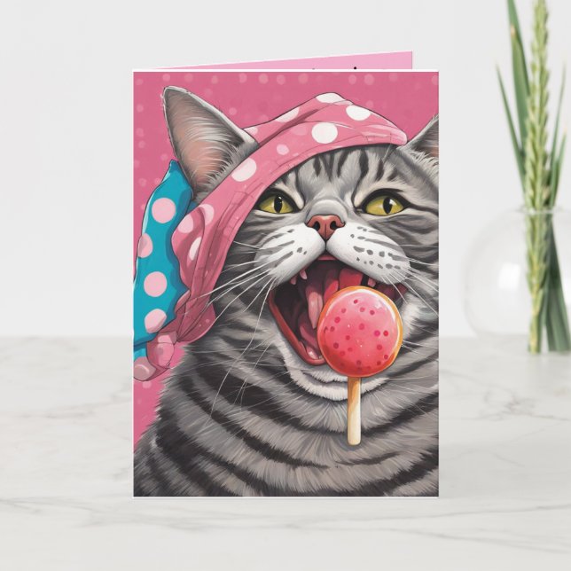 Steve the Tabby Cat zwei Paar Unterwäsche Karte (Vorderseite)