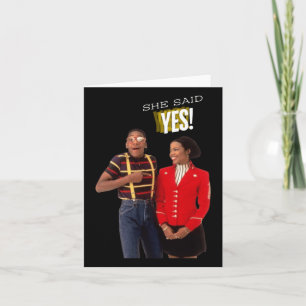 Steve Urkel Familie S Sie sagte ja! Aufkleber Karte