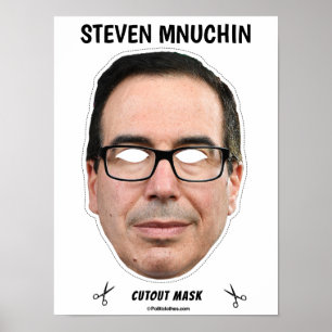 STEVEN MNUCHIN Halloween Mask Poster