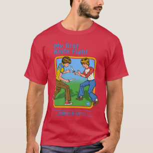 Steven Rhodes Mein Erster Messerkampf Retro Dunkle T-Shirt