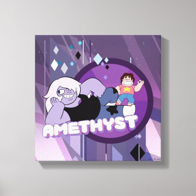 Steven Universe | Amethyst-Zeichen Grafik Leinwanddruck (Vorderseite)
