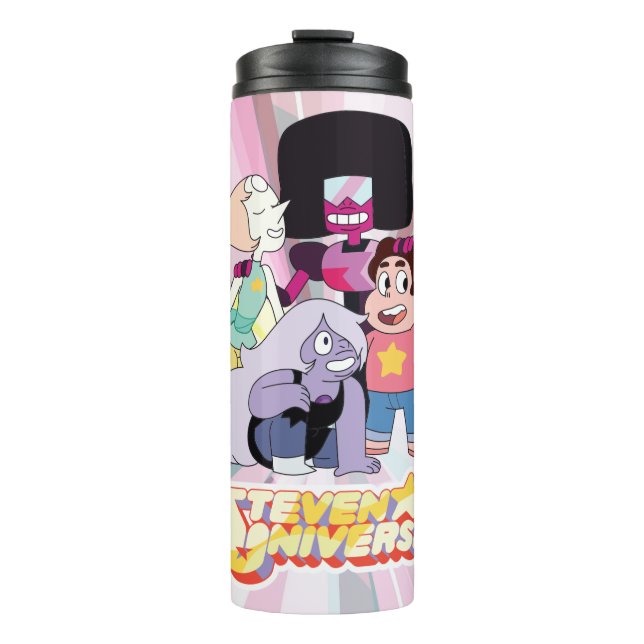 Steven Universe | Crystal Gem Group Huddle Thermosbecher (Vorderseite)
