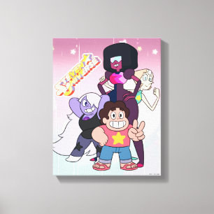 Steven Universe   Crystal Gem Group Pose Leinwanddruck