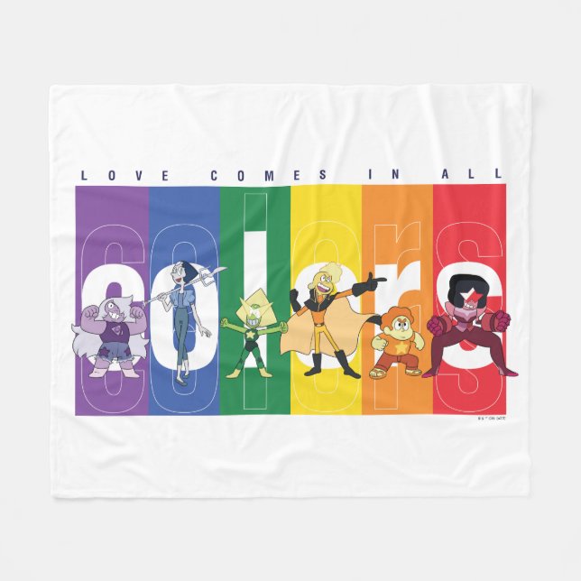 Steven Universe - Liebe kommt in allen Farben Fleecedecke (Vorderseite (Horizontal))