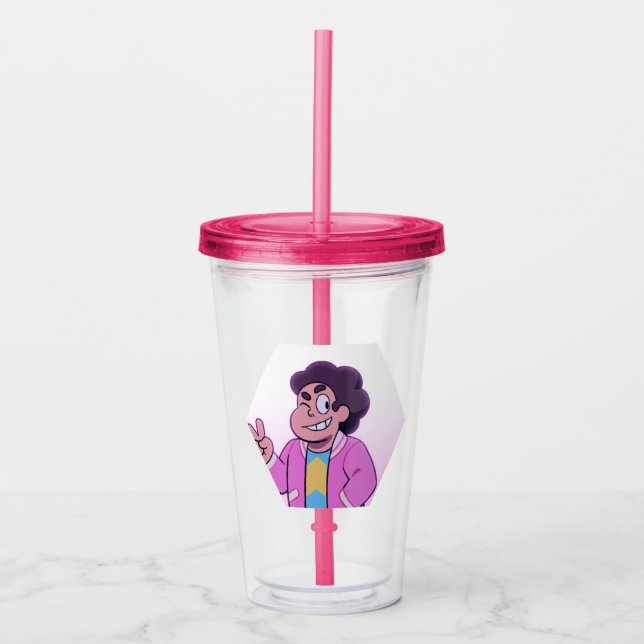 Steven Universe | Rosa Diamantportrait Acryltrinkbecher (Vorderseite)