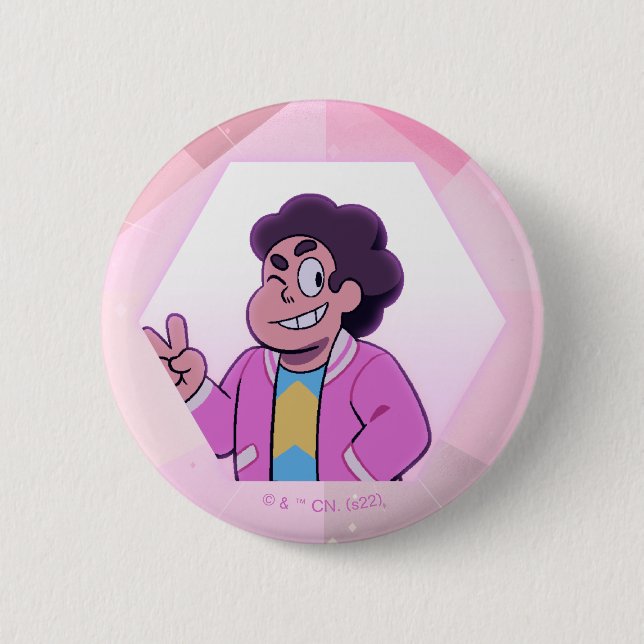 Steven Universe | Rosa Diamantportrait Button (Vorderseite)