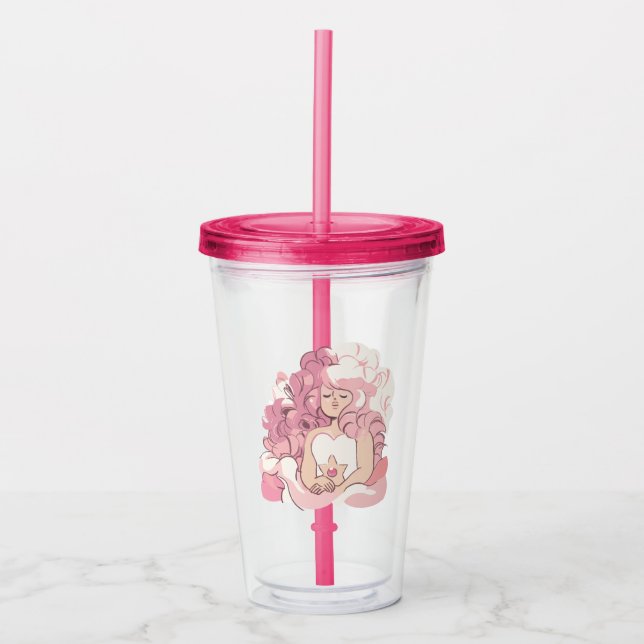 Steven Universe | Rose Quartz Illustration Acryltrinkbecher (Vorderseite)