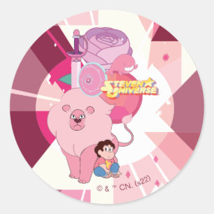 Steven Universe   Rose Quartz Vermächtnis Runder Aufkleber