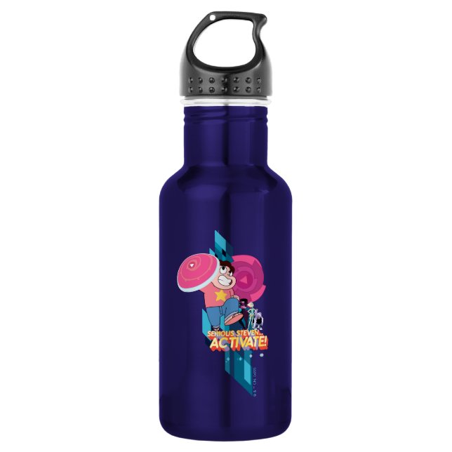 Steven Universe | Serious Steven.. Aktivieren! Edelstahlflasche (Vorderseite)