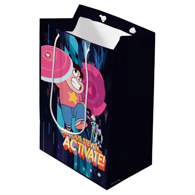Steven Universe | Serious Steven.. Aktivieren! Mittlere Geschenktüte (Vorderseite Schrägansicht)