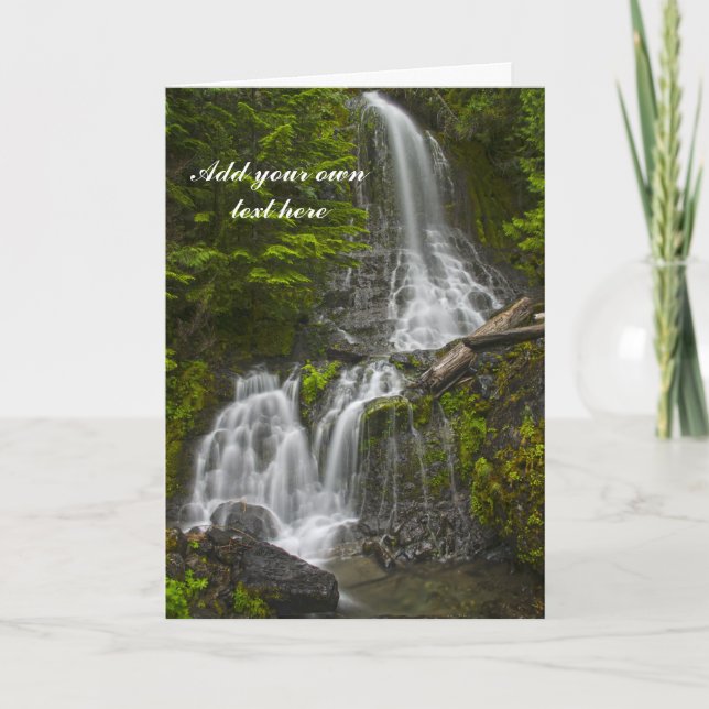 Stevens Canyon Wasserfall Grußkarte Karte (Vorderseite)