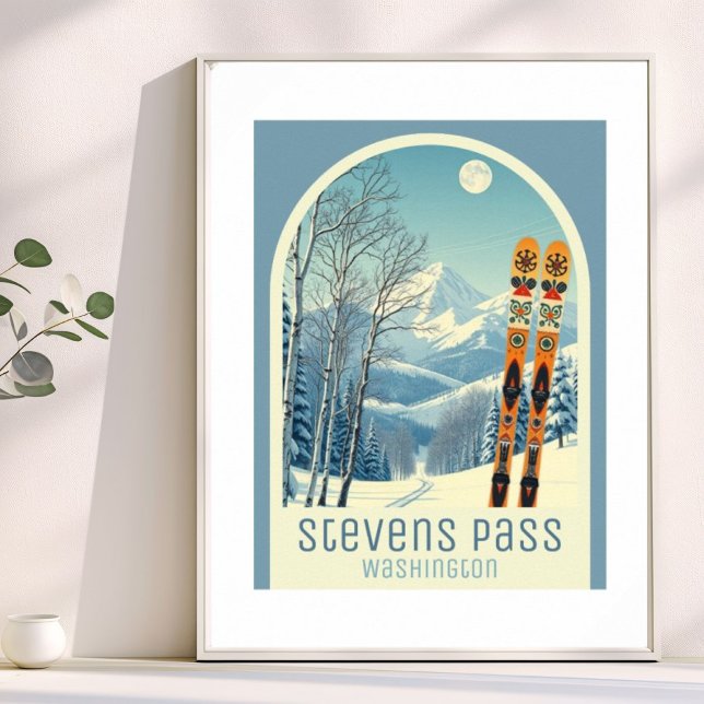Stevens Pass Washington Skiferienplakat Poster (Von Creator hochgeladen)