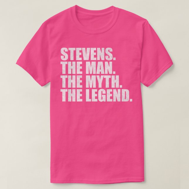 StevensStevens Familienname Stevens Nachname Steve T-Shirt (Design vorne)