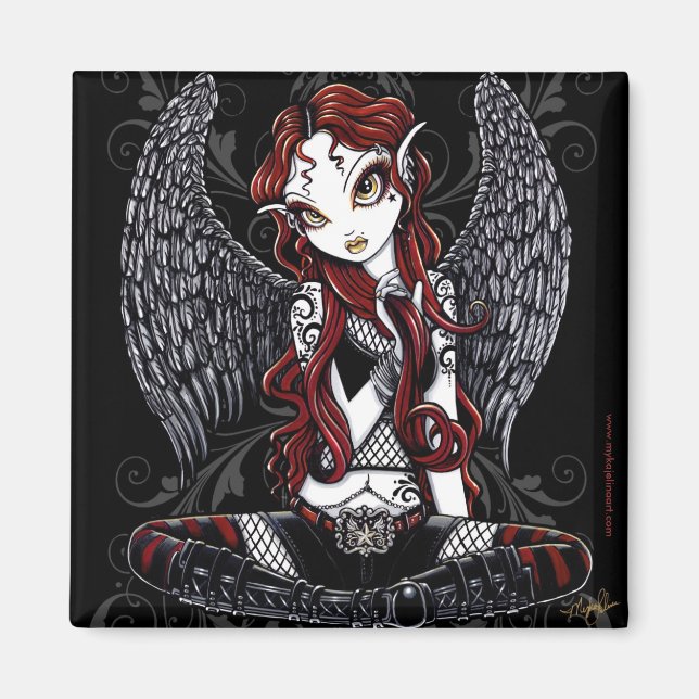 "Stevie" Gothique Tattoo Angel Magnet (Devant)