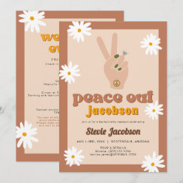 STEVIE Retro 70er Daisy Peace Out Bachelorette Inv Einladung