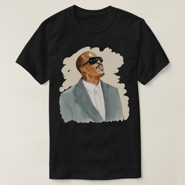 Stevie Wonder Fan Art 1 T-Shirt (Design vorne)