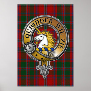 Stewart Appin Tartan & Abzeichen Poster