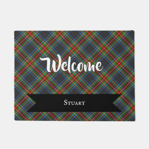 Stewart Black Clan Tartan Willkommensmatte Fußmatte