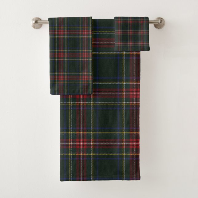 Stewart Black Modern Original Tartan Badhandtuch Set (Insitu)
