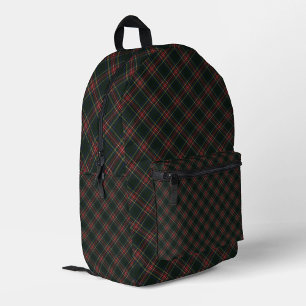 Stewart Black Scottish Tartan Bedruckter Rucksack