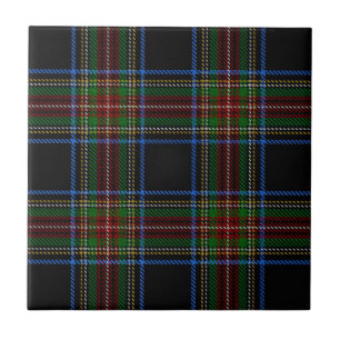 Stewart Black Tartan Fliese