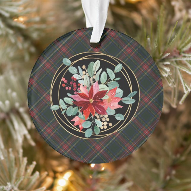 Stewart Black Tartan Grandeltern Weihnachten Ornament (Baum)