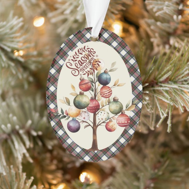 Stewart Blue Dress  Scottish Tartan Christmas Ornament (Baum)