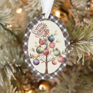 Stewart Blue Kleid schottisches Tartan Weihnachten Ornament