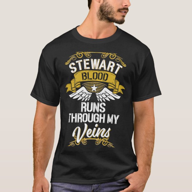 Stewart Blut fließt durch meine Adern T-Shirt (Vorderseite)