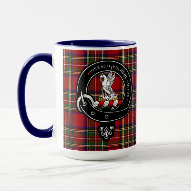 Stewart Clan Abzeichen Combo 15oz Tasse (Links)
