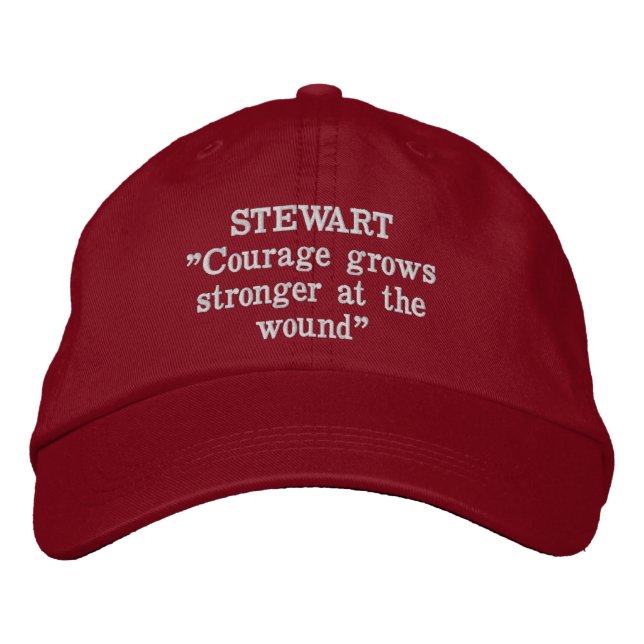 Stewart Clan Motto bestickter Hut (Vorderseite)