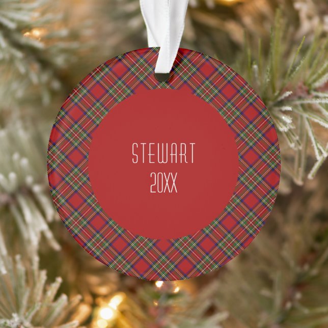 Stewart Clan Tartan Kariert Ornament (Baum)