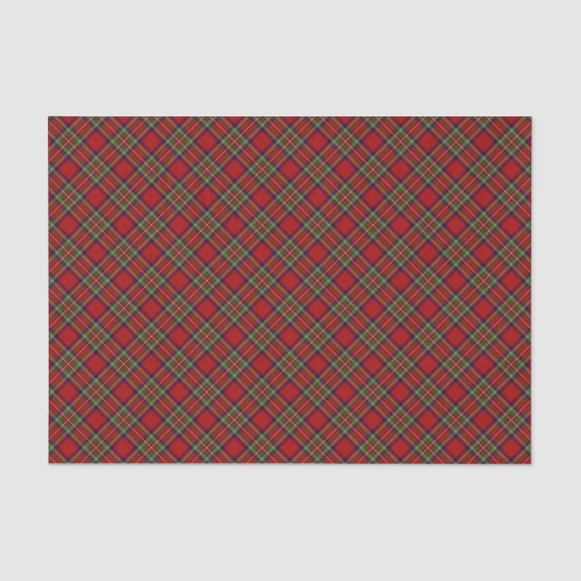 Stewart Clan Tartan Kariertes Muster Seidenpapier (Vorderseite)