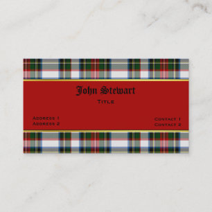 Stewart Dress Kariert Custom Business Card Visitenkarte