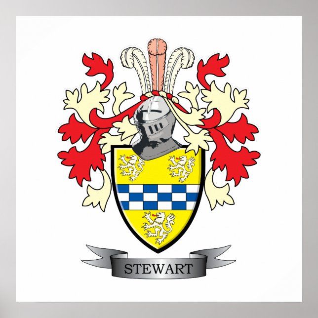 Stewart Familienwappen Coat of Arms Poster (Vorne)