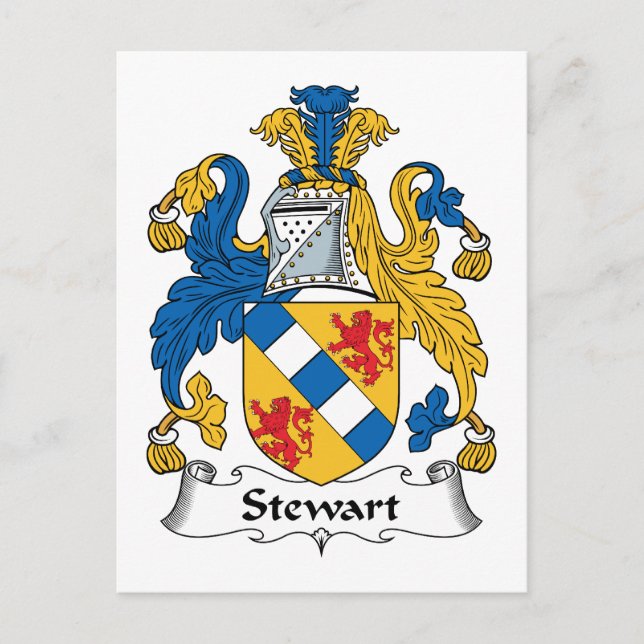 Stewart Familienwappen Postkarte (Vorderseite)