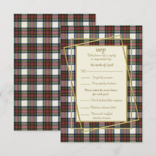Stewart habille la carte de réponse Tartan moderne