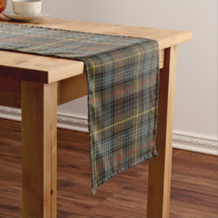 Stewart Hunting Weathered Tartan Kariertes Muster Großer Tischläufer