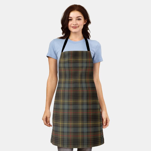Stewart Hunting Weathered Tartan Kariertes Muster Schürze (Getragen)
