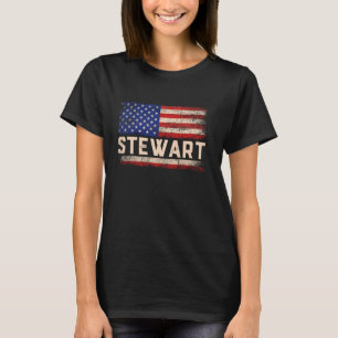 Stewart Nachname Shirt Stewart Name American Flag