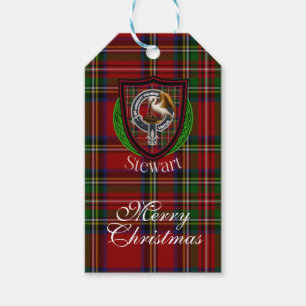 Stewart-Schottischer-Clan-Tartan & Wappen Geschenkanhänger