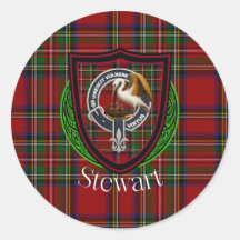 Stewart-Schottischer-Clan-Tartan & -Wappen