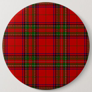Stewart / Stuart tartan rot kariert Button