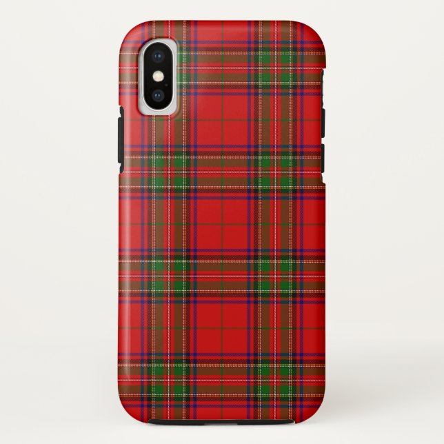 Stewart / Stuart tartan rot kariert Case-Mate iPhone Hülle (Rückseite)