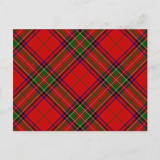 Stewart / Stuart tartan rot kariert Postkarte (Vorderseite)