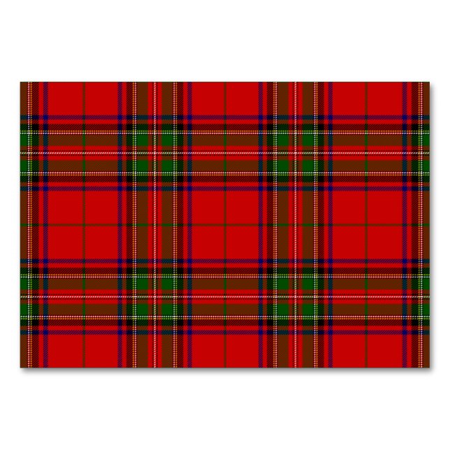 Stewart / Stuart tartan rot kariert Tischnummer (Vorderseite)