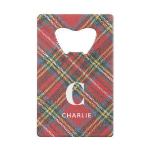 Stewart Tartan Kariert Print Geldbeutel Flaschenöffner